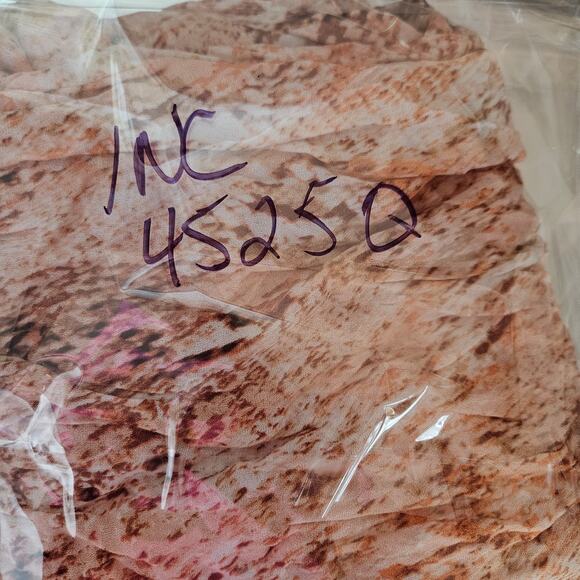 NWT INC Topson Lightweight Snake Print Sleeveless Ruffle Dress Sz Large - Picture 13 of 13